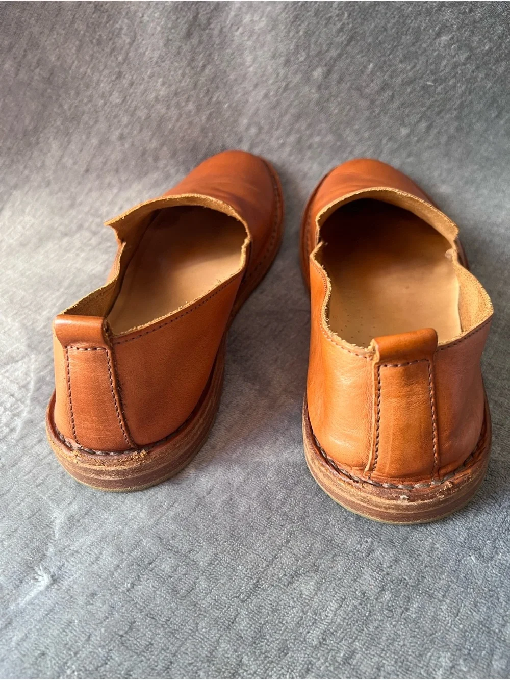 Astorflex Patnoflex Slip On Loafers Brown Leather Mens Size 42 EU 9 US Barefoot